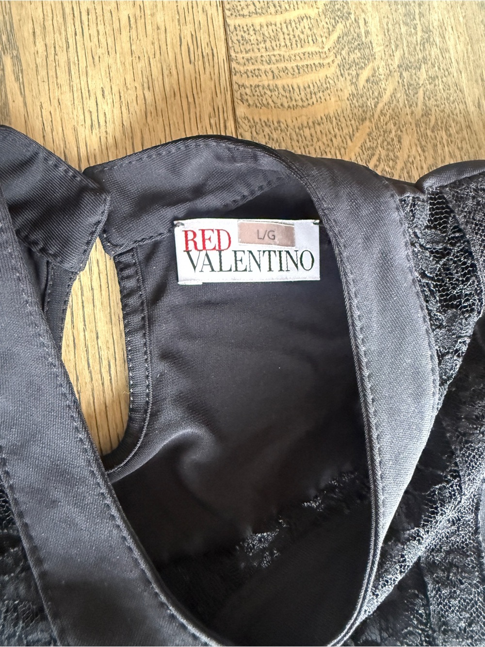 Vintage RED Valentino Black Ruffle Dress | Size L - Picture 5 of 5
